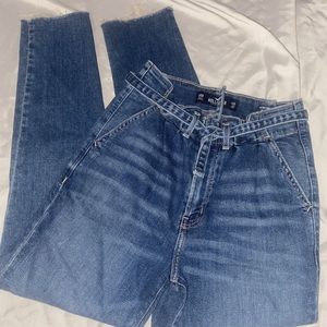 Paper bag waist jeans